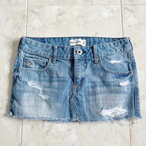 NEW abercrombie kids Denim Jean Mini Skirt Girls 14